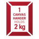 3M Command™ Jumbo Canvas Hanger 2kg, 1 Hook + 4 Strips/Pack - White 3M Command™ Jumbo Canvas Hanger 2kg, 1 Hook + 4 Strips/Pack - White